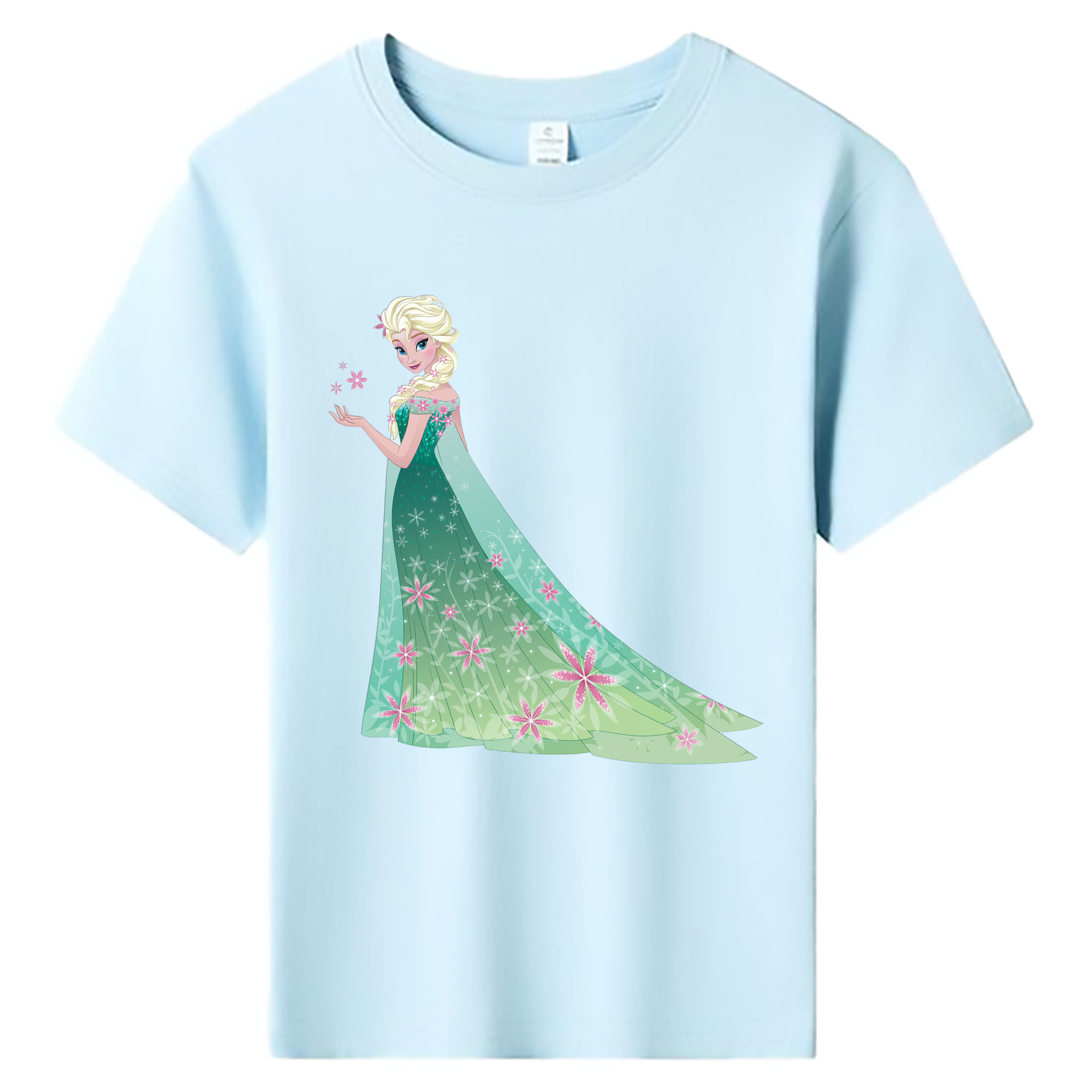 （画像用） アナと雪の女王 アンナ エルサ Frozen Anna Elsa 綿100％キッズTシャツ（フロントプリント）
